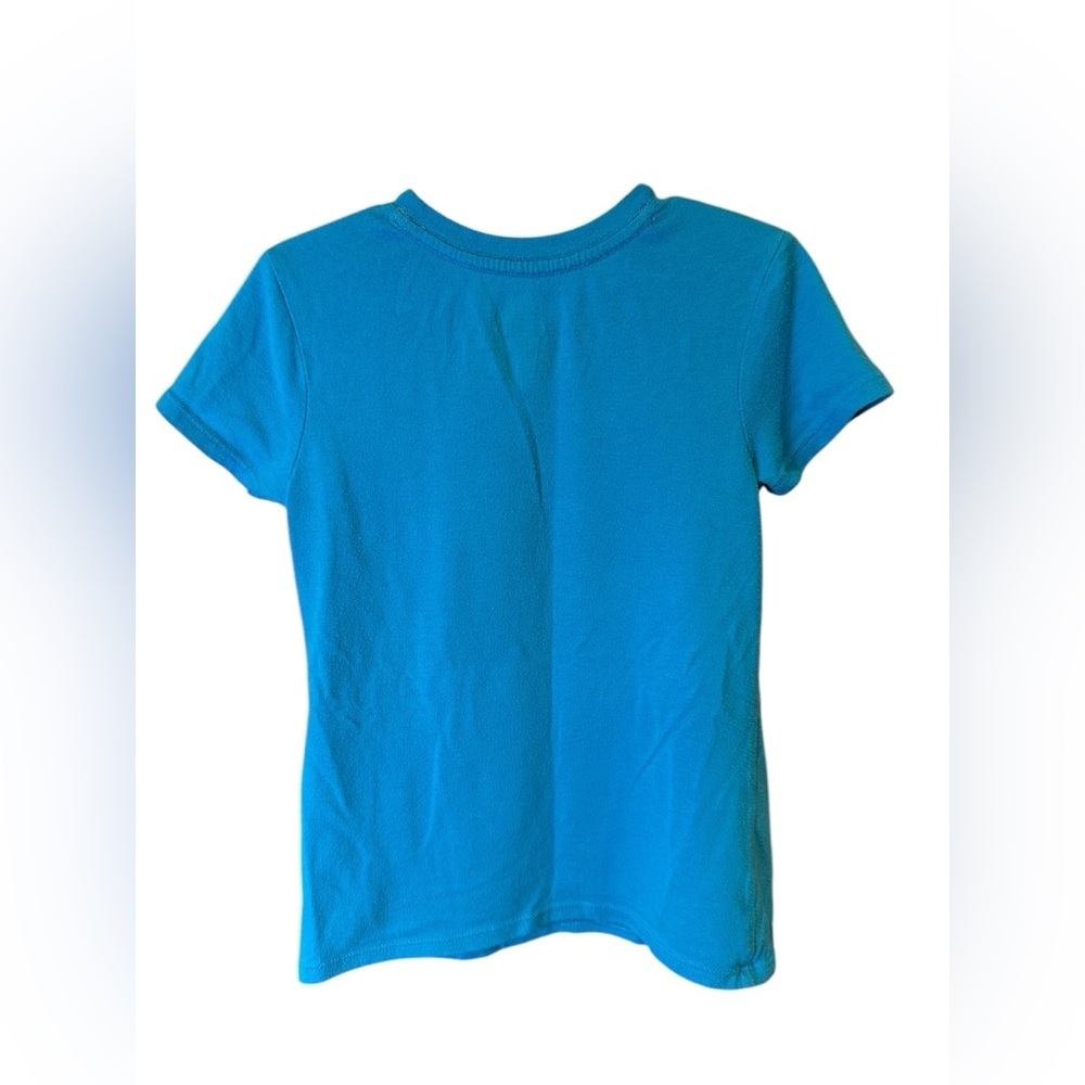Vibrant Blue Tee with Pink OMG Graphic - Picture 2 of 3